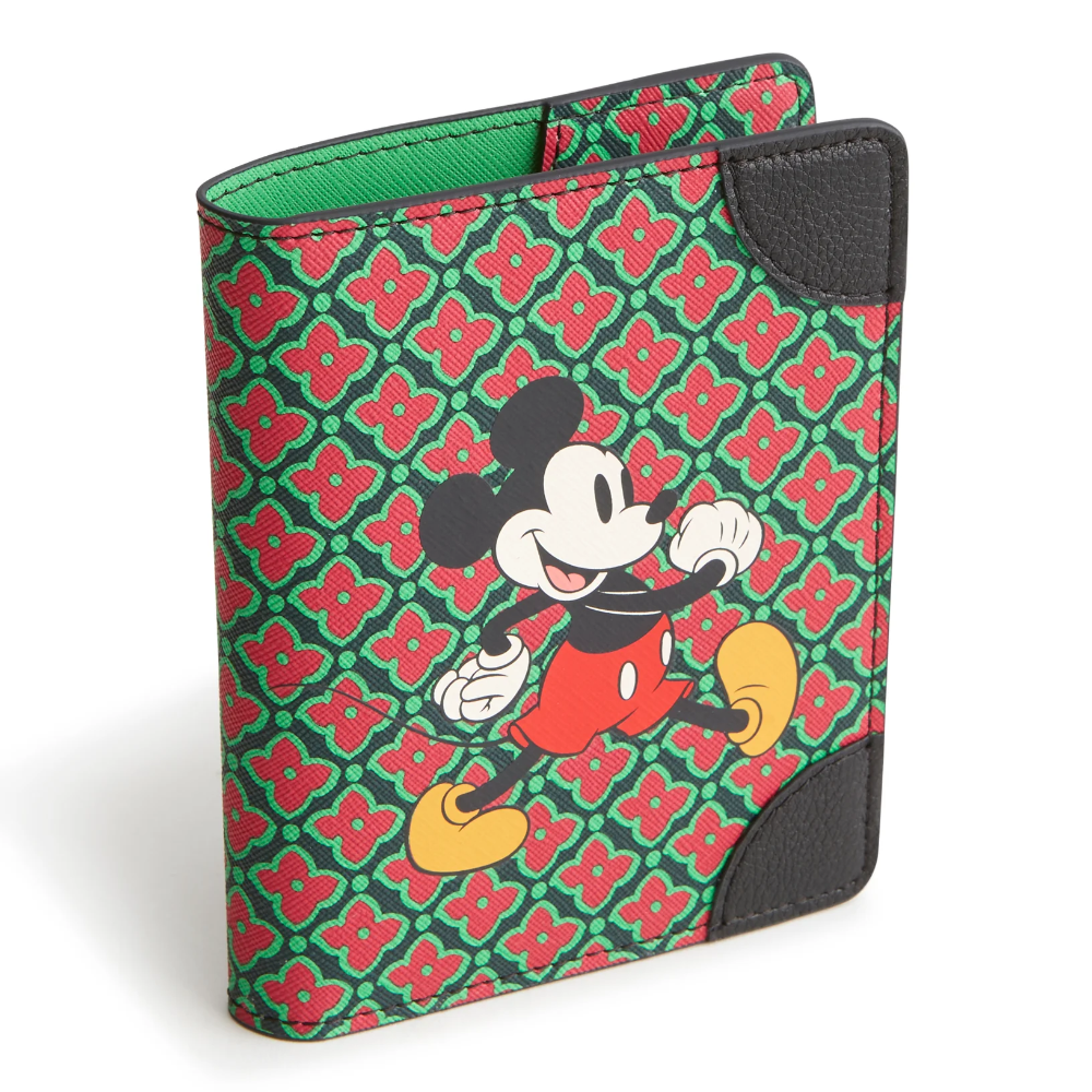 Vera Bradley Disney themed passport cover with Mickey Mouse on the front.