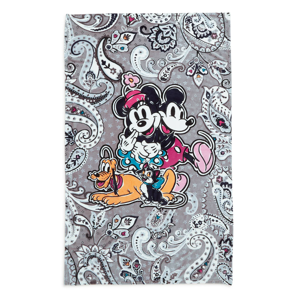 Plush Throw Blanket : Mickey Mouse Piccadilly Paisley