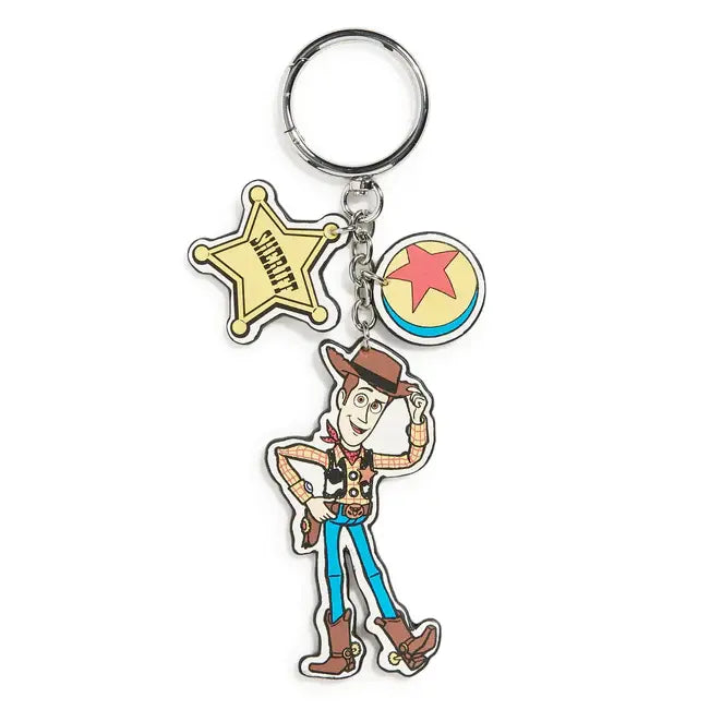 Disney Pixar themed bag charm of Woody the Cowboy.