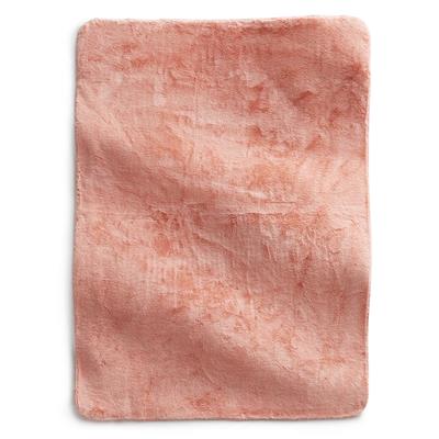 Faux Fur Throw Blanket from Vera Bradley in Coral Cloud.
