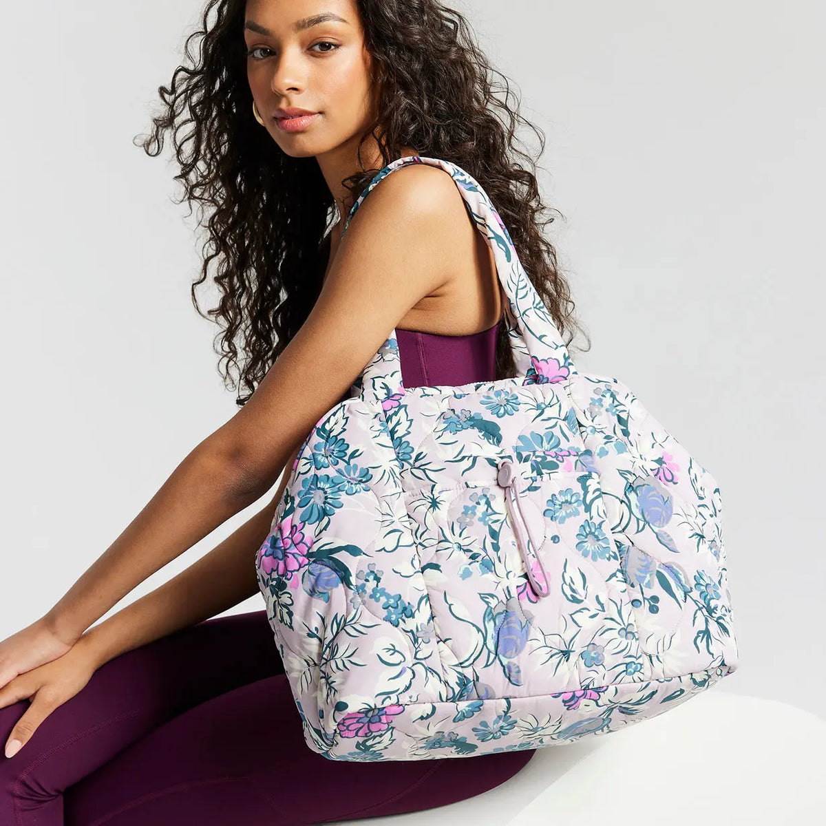 Vera Bradley Featherweight Tote Bag - Fresh-Cut Floral Lavender