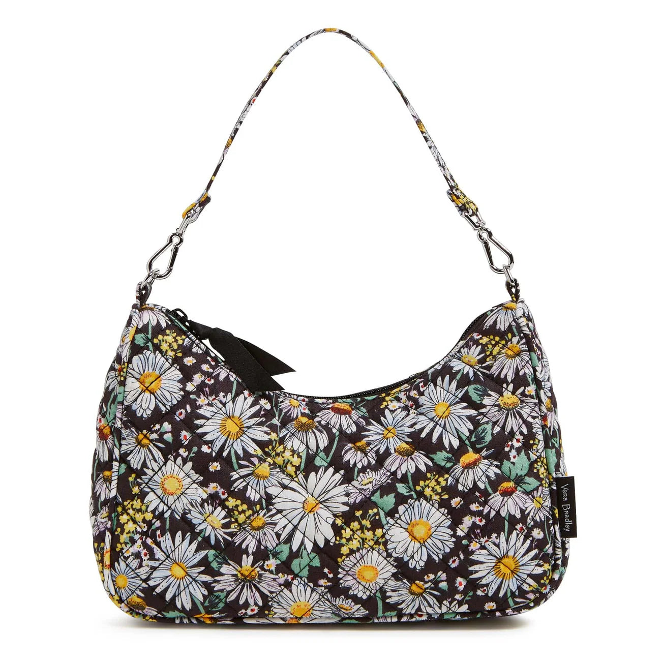 Frannie Mini Crescent Crossbody - Daisies White