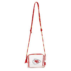 Vera Bradley clear belt bag with the Kansas City Chiefs NFL logo on the front.