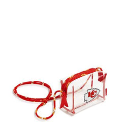 Vera Bradley clear belt bag with the Kansas City Chiefs NFL logo on the front.