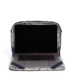Vera Bradley Laptop Crossbody Workstation in Blooms and Branches Navy.