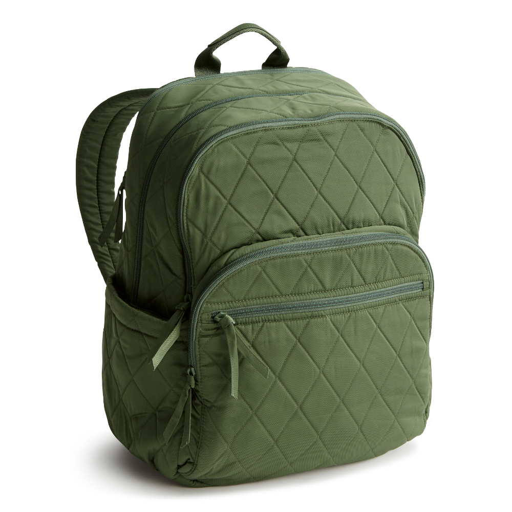 A large size backpack form Vera Bradley in the color green. 