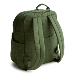 A large size backpack form Vera Bradley in the color green.