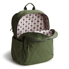 A large size backpack form Vera Bradley in the color green.