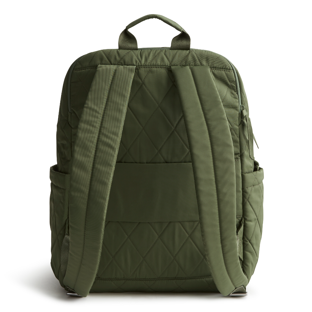 A large size backpack form Vera Bradley in the color green.