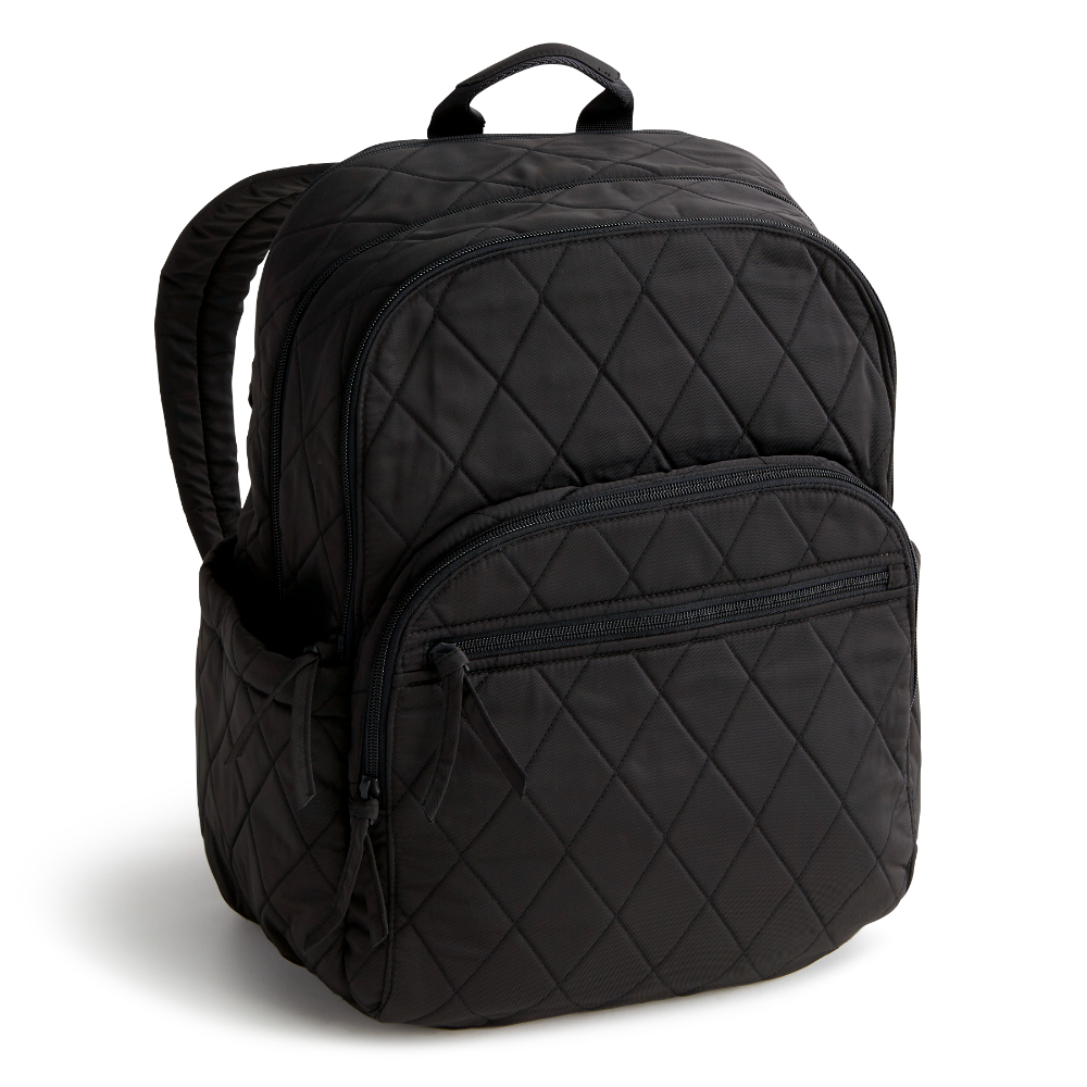 A large size backpack form Vera Bradley in the color black.