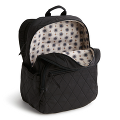 A large size backpack form Vera Bradley in the color black.