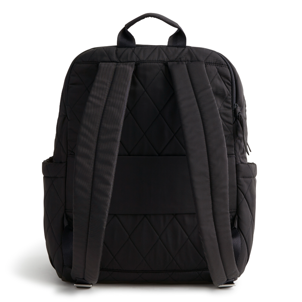 A large size backpack form Vera Bradley in the color black.