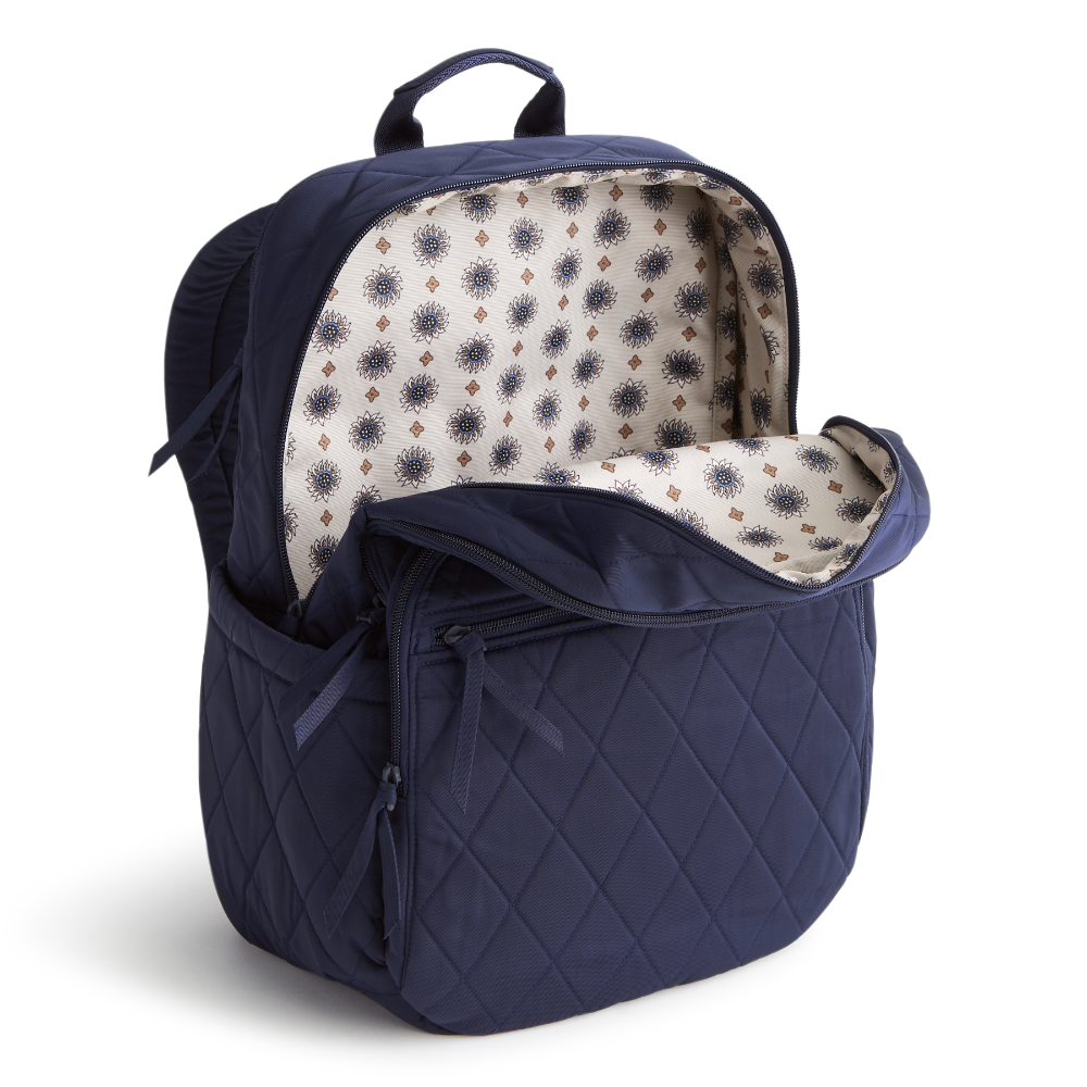 A large size backpack form Vera Bradley in the color blue.