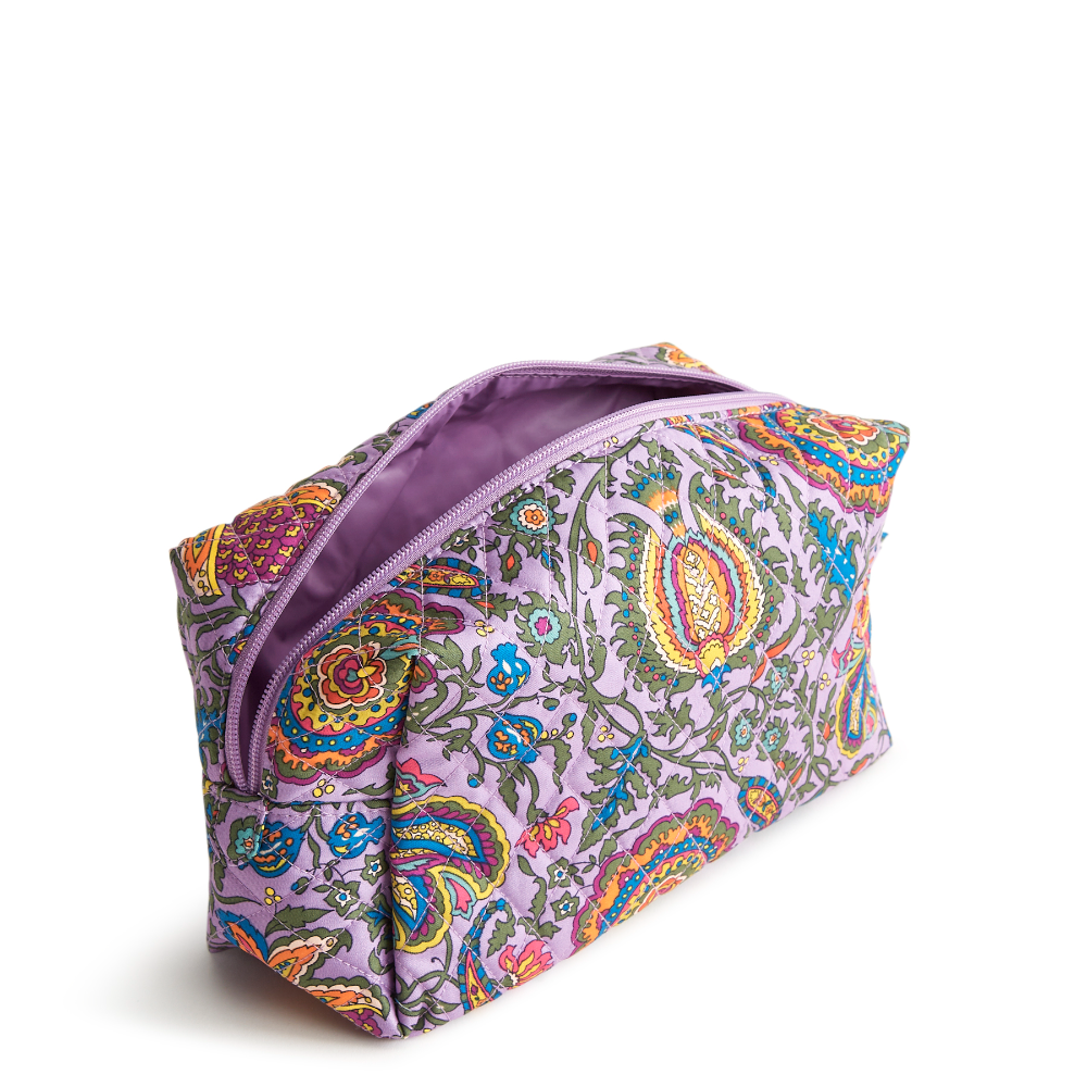 A large cosmetic bag from Vera Bradley. Shown in Vera Bradley Marrakesh.