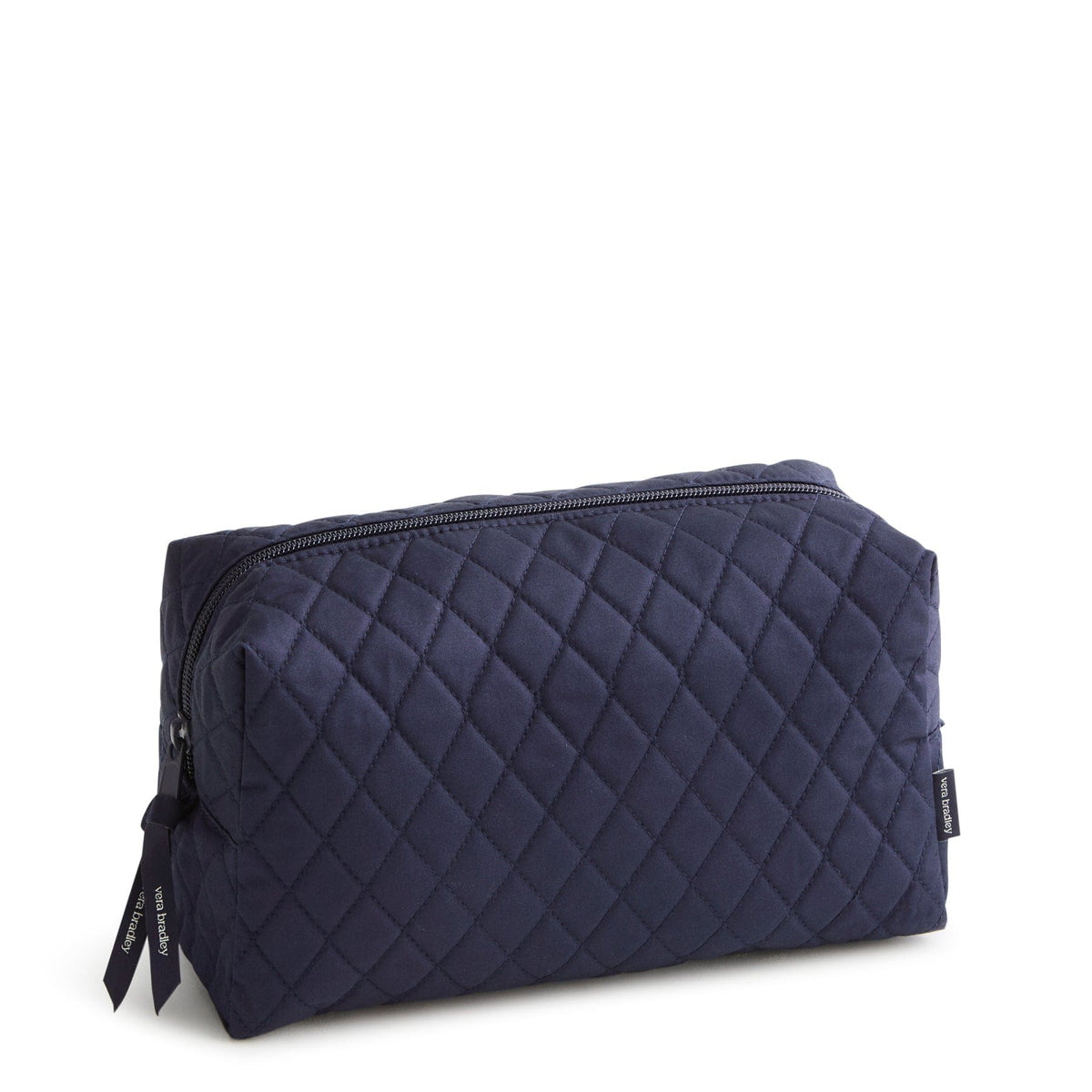 Vera Bradley Large Cosmetic Bag in Peacoat, front view