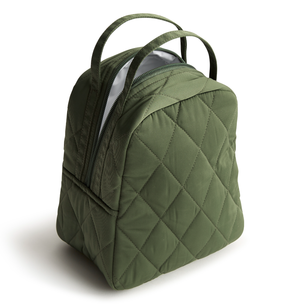 Vera Bradley Lunch Bag in Bronze Green.