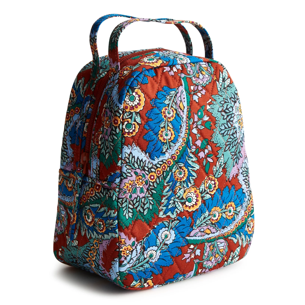Lunch Bag in Flowers + Feathers Vera Bradley Pattern.