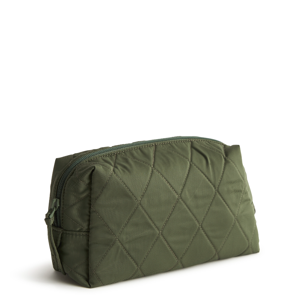 Medium sized cosmetic bag from Vera Bradley in the pattern Bronze Green.