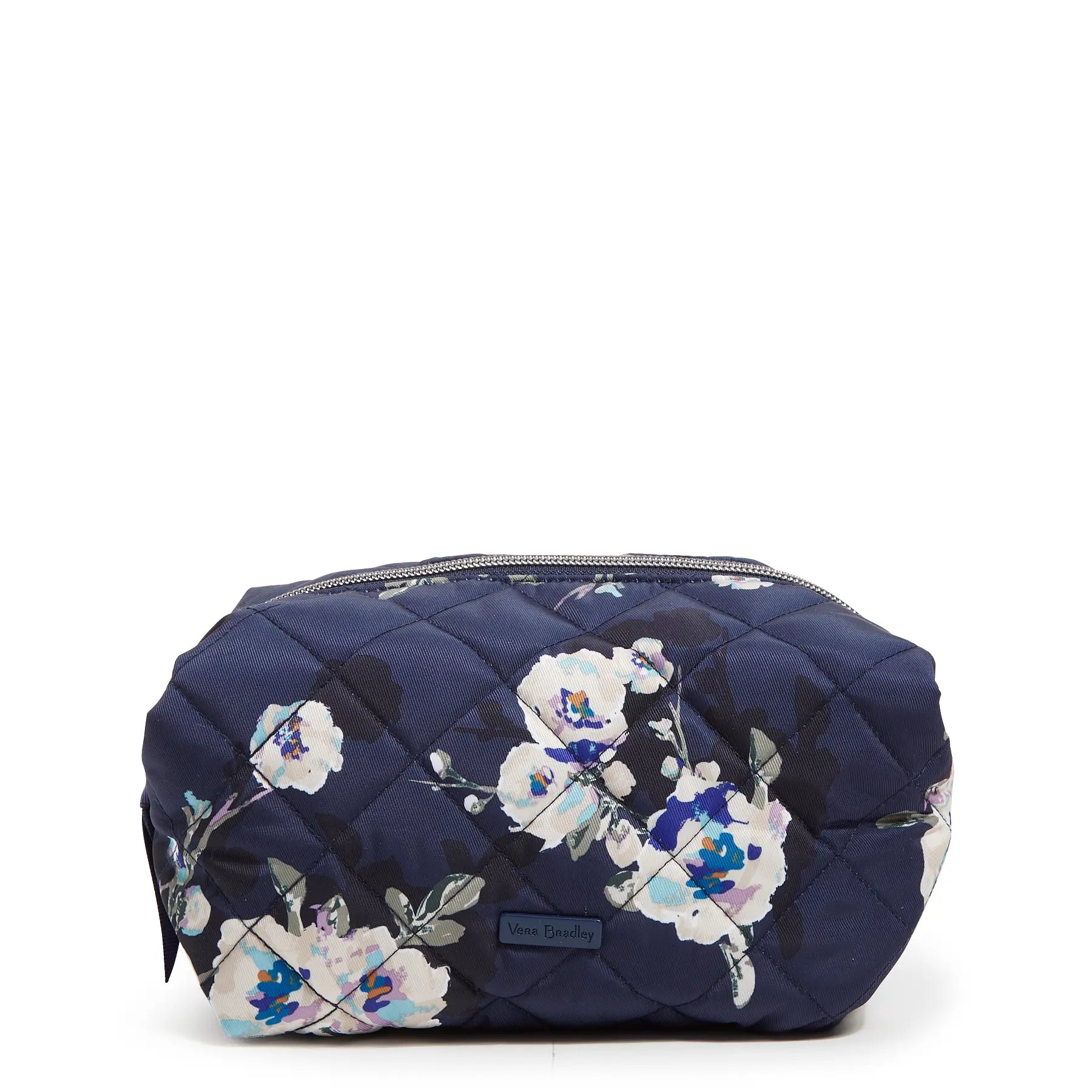 Vera Bradley Medium Cosmetic in Blooms and Branches Navy.