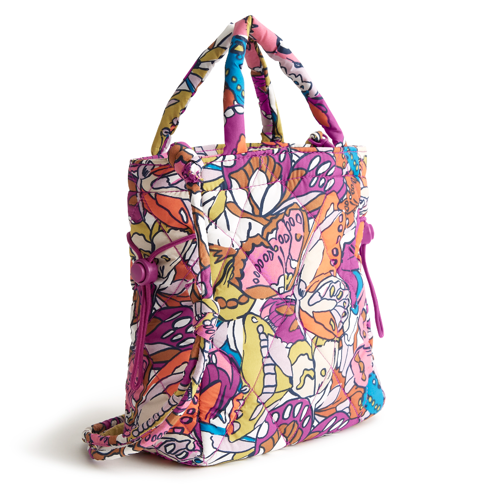 A mini Vera Bradley original tote bag in the pattern Futter.