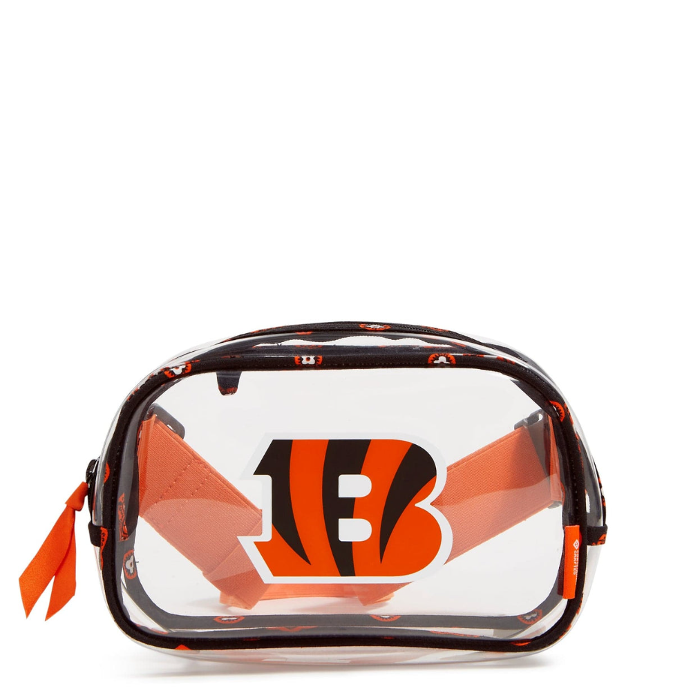Vera Bradley Cincinnati Bengals clear mini belt bag.