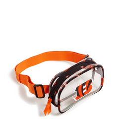 Vera Bradley Cincinnati Bengals clear mini belt bag.