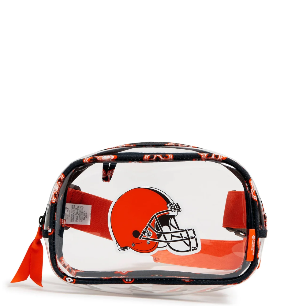 Vera Bradley Cleveland Browns clear mini belt bag.