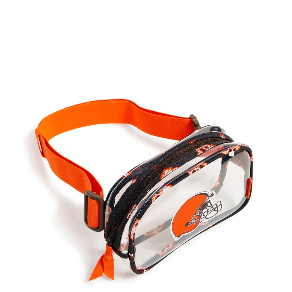 Vera Bradley Cleveland Browns clear mini belt bag.
