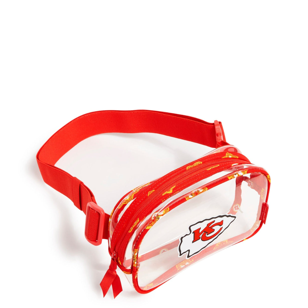 Vera Bradley Kansas City Chiefs clear mini belt bag.
