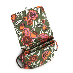 A Vera Bradley New Day Baird Hipster Shoulder Bag in the pattern Bubbly Flowers Green.