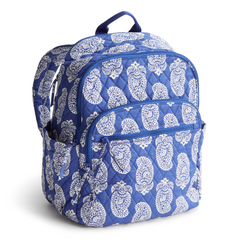 The new Vera Bradley New Day Bancroft backpack in pattern Iconic Paisley Deep Undermarine.