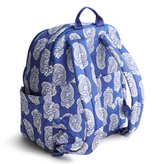 The new Vera Bradley New Day Bancroft backpack in pattern Iconic Paisley Deep Undermarine.