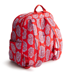 The new Vera Bradley New Day Bancroft backpack in pattern Iconic Paisley Gogi Berry Red.