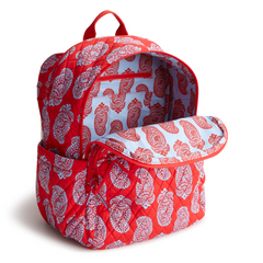 The new Vera Bradley New Day Bancroft backpack in pattern Iconic Paisley Gogi Berry Red.