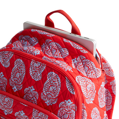 The new Vera Bradley New Day Bancroft backpack in pattern Iconic Paisley Gogi Berry Red.