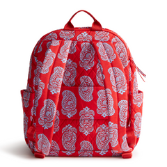 The new Vera Bradley New Day Bancroft backpack in pattern Iconic Paisley Gogi Berry Red.