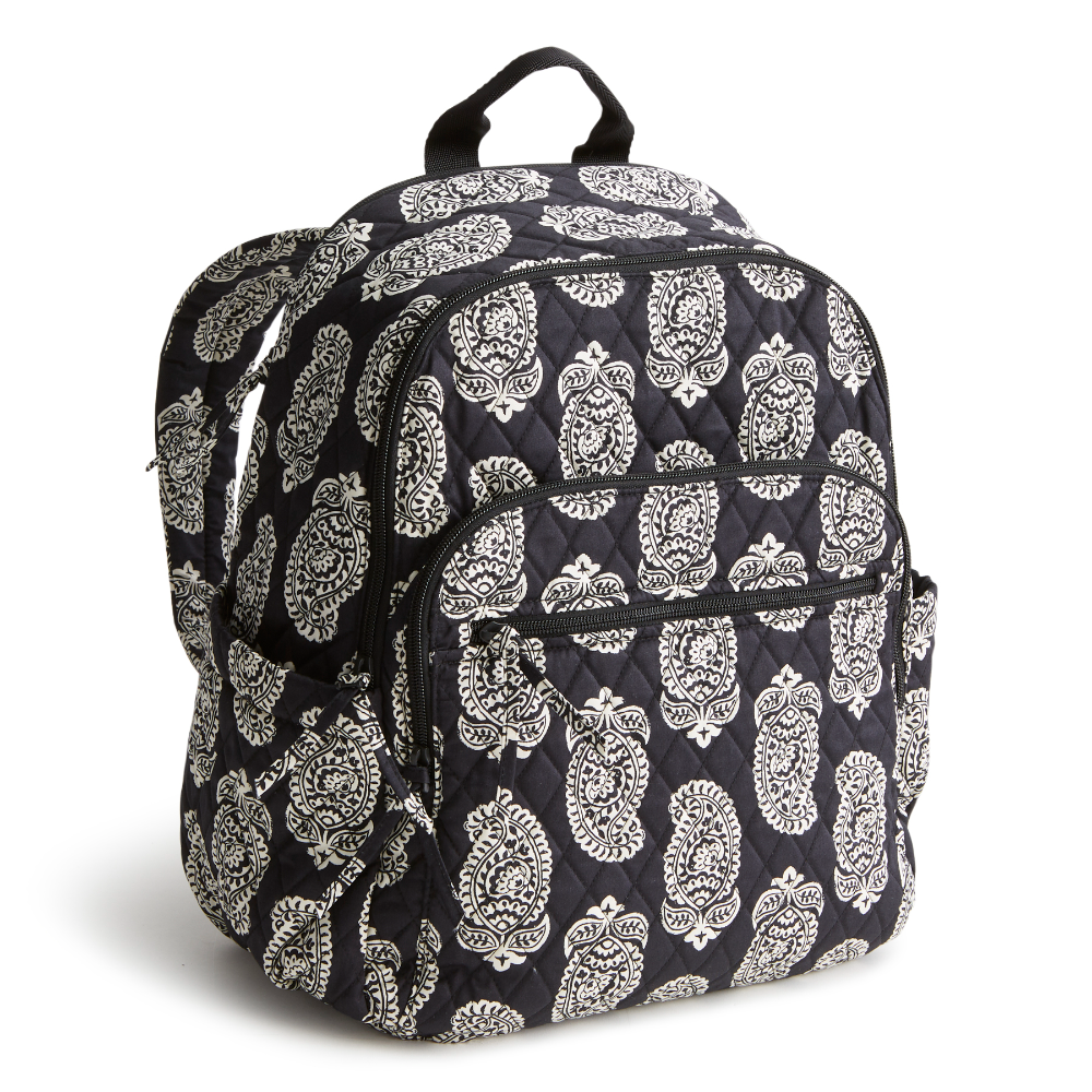 The new Vera Bradley New Day Bancroft backpack in pattern Iconic Paisley Moonless Night.