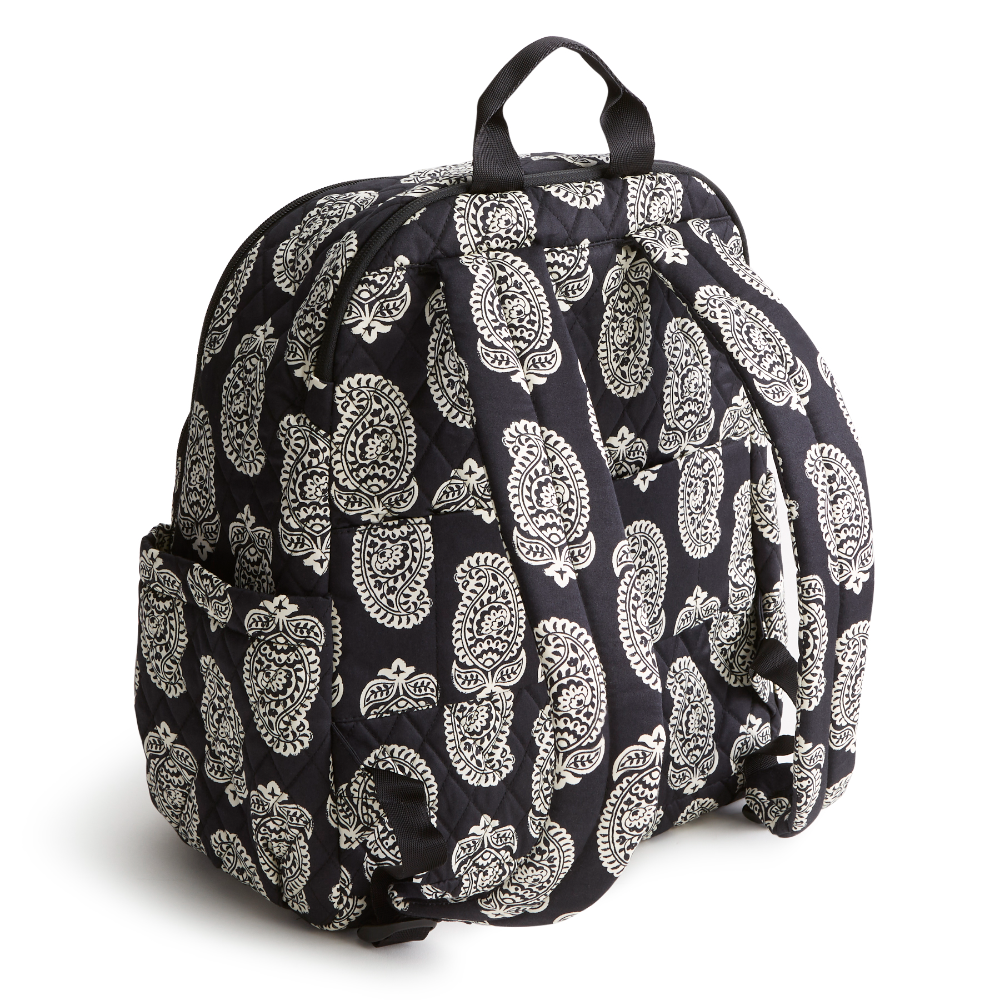 The new Vera Bradley New Day Bancroft backpack in pattern Iconic Paisley Moonless Night.