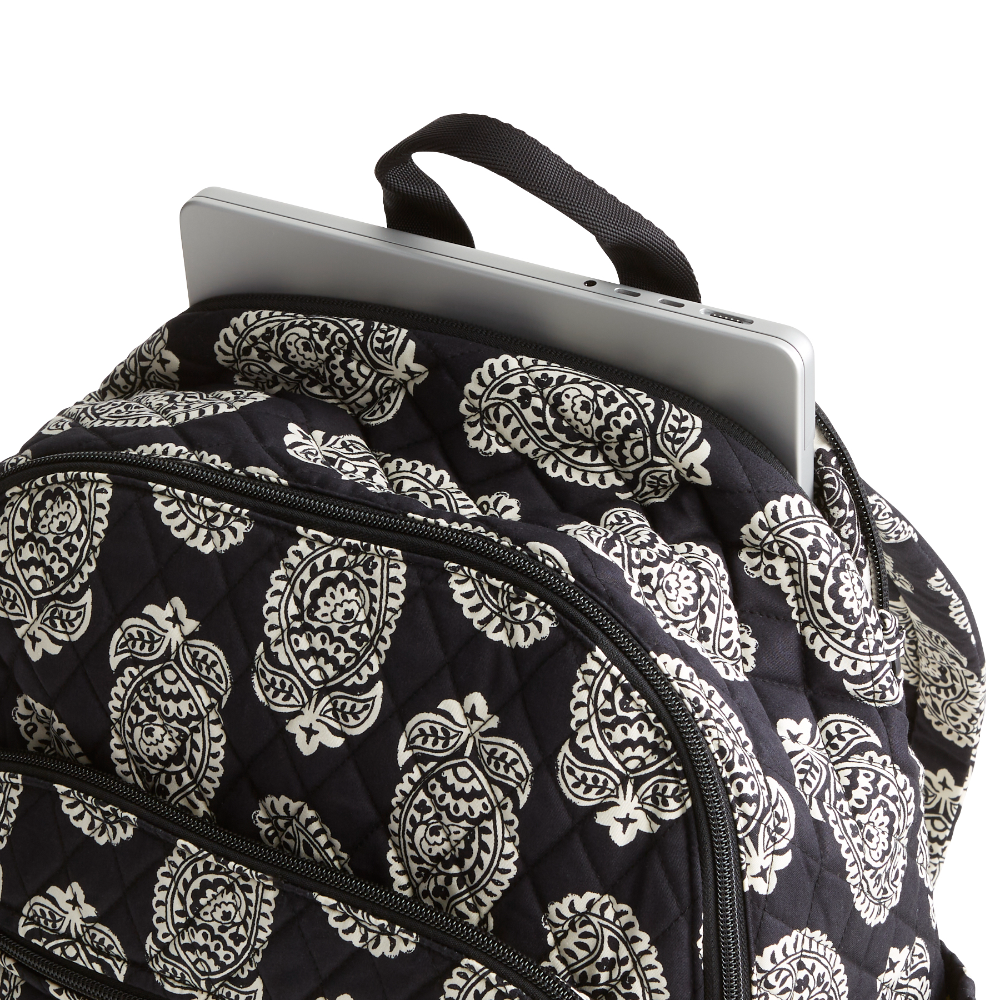 The new Vera Bradley New Day Bancroft backpack in pattern Iconic Paisley Moonless Night.