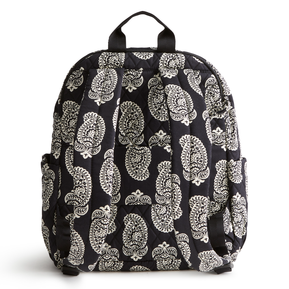 The new Vera Bradley New Day Bancroft backpack in pattern Iconic Paisley Moonless Night.