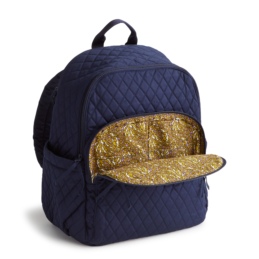 The new Vera Bradley New Day Bancroft backpack in pattern Peacoat.