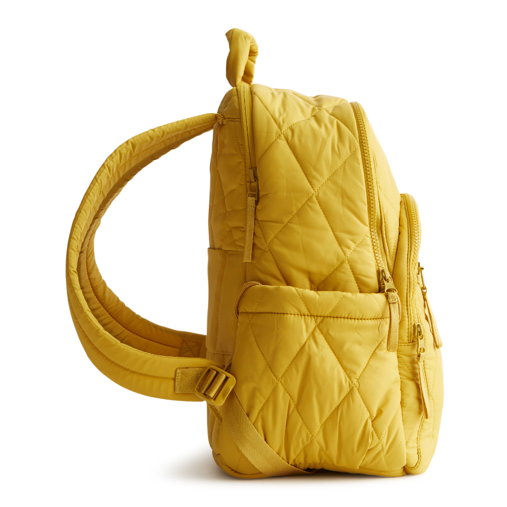 A Vera Bradley Backpack designed from Nylon in the Vera Bradley New Day pattern Golden Olive.