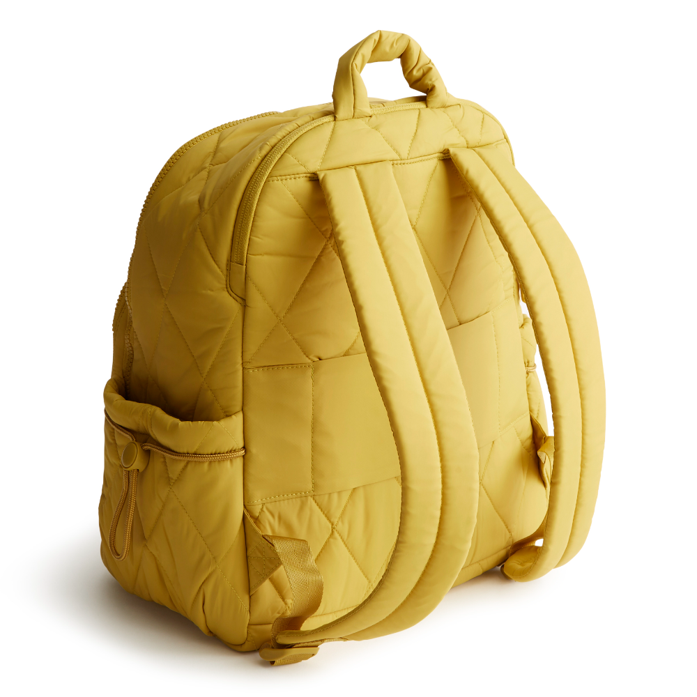 A Vera Bradley Backpack designed from Nylon in the Vera Bradley New Day pattern Golden Olive.