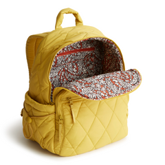 A Vera Bradley Backpack designed from Nylon in the Vera Bradley New Day pattern Golden Olive.