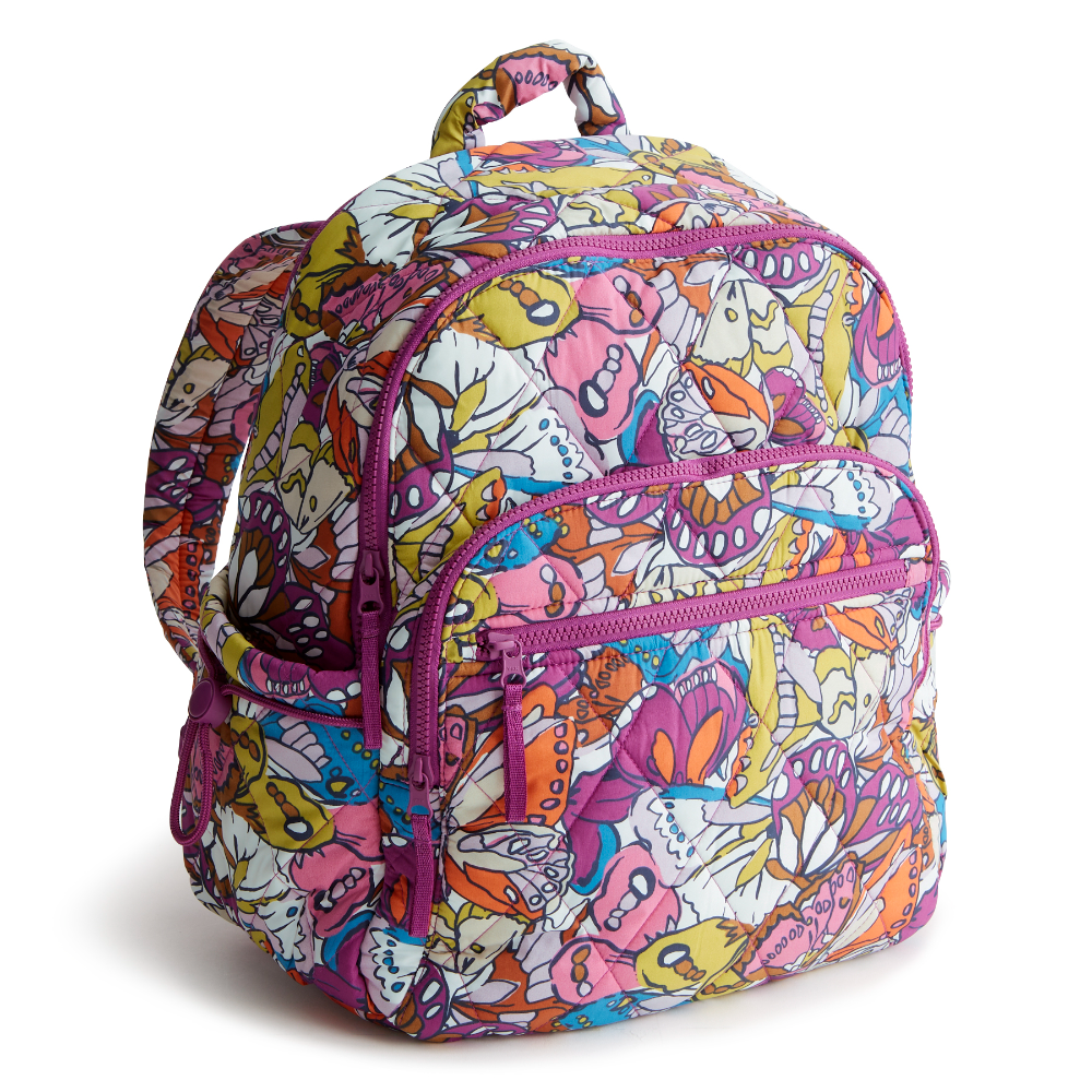 A Vera Bradley Backpack designed from Nylon in the Vera Bradley New Day pattern Flutter.