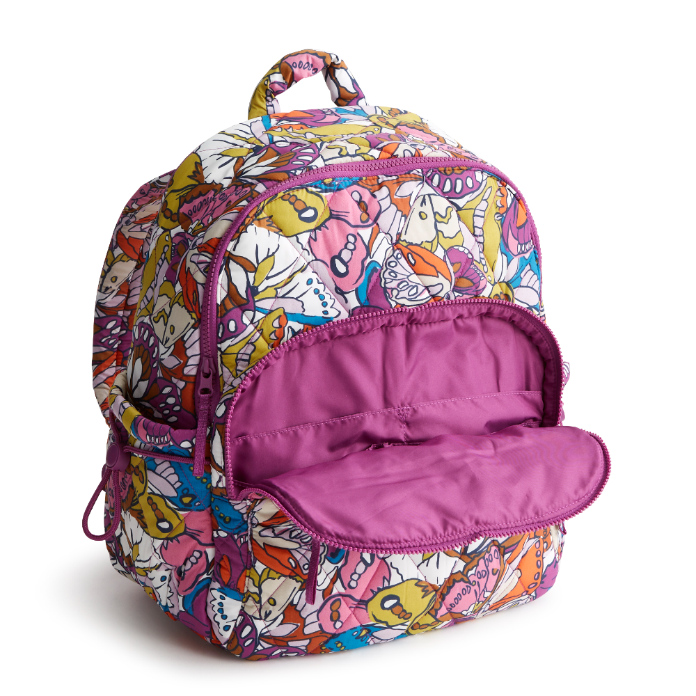 A Vera Bradley Backpack designed from Nylon in the Vera Bradley New Day pattern Flutter.