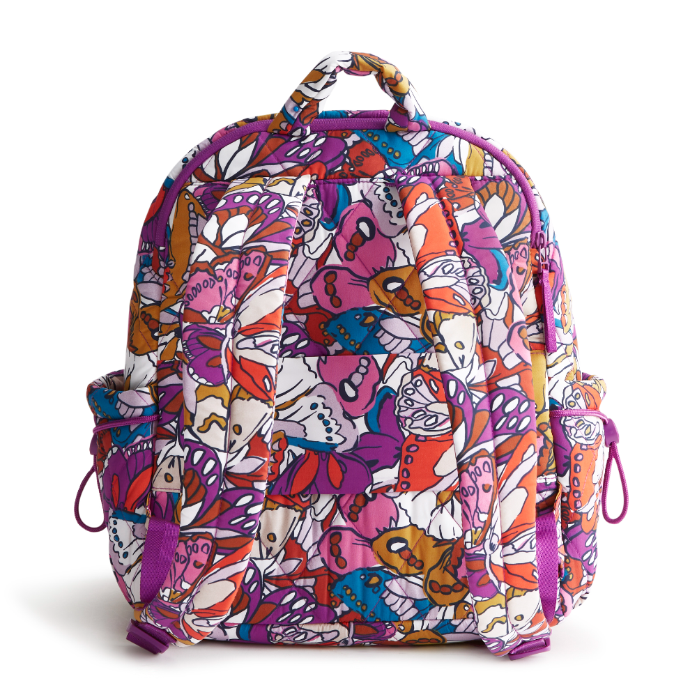 A Vera Bradley Backpack designed from Nylon in the Vera Bradley New Day pattern Flutter.