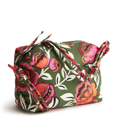 Vera Bradley New Day Blake Crossbody designed in nylon twill fabric in pattern Bubbly Flowers Green.