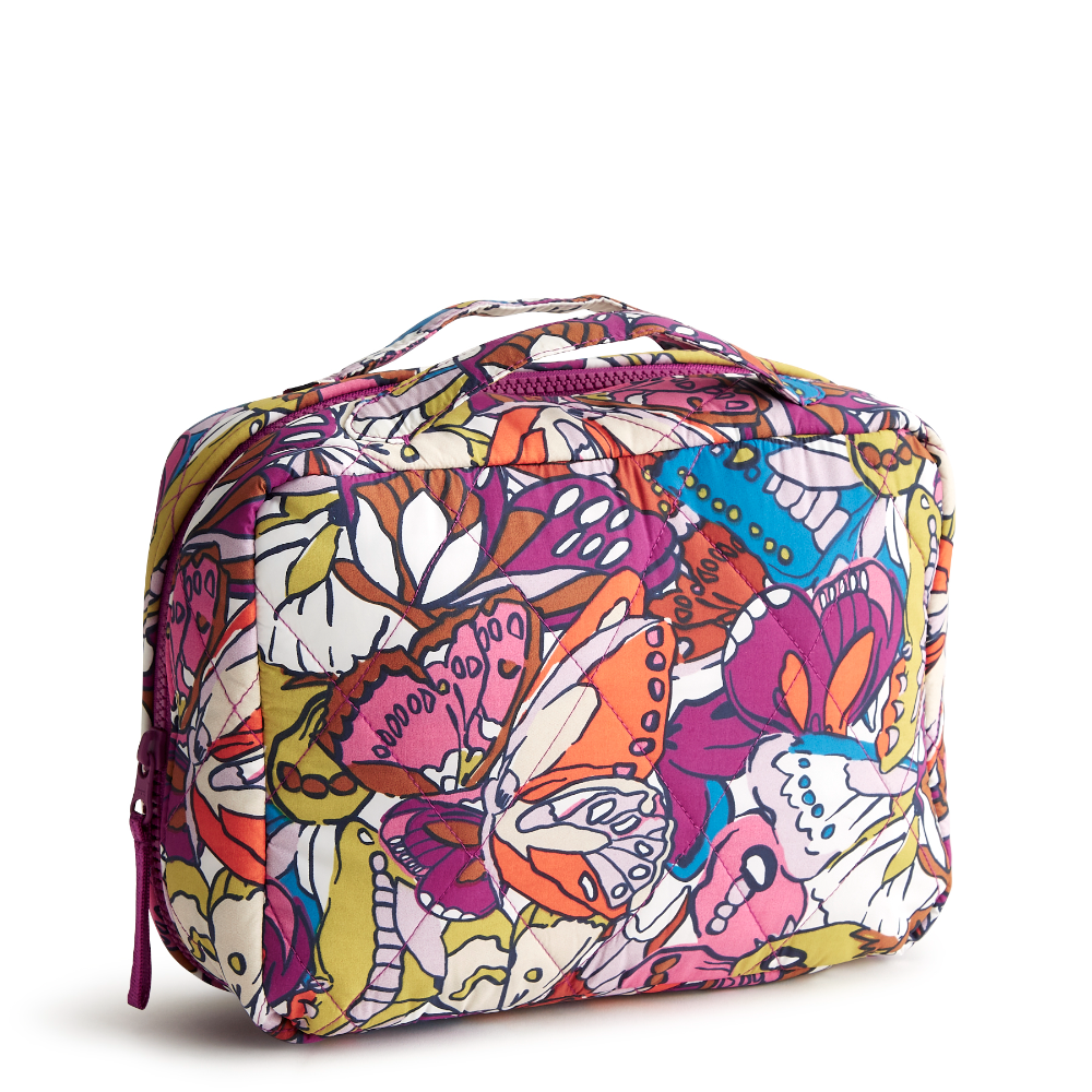 hanging travel toiletry bag vera bradley Watch Details of my on Amazon Live Outlet Exclusive Interior features three mesh zip compartments Wipe Vera Bradley Hanging Travel organizer