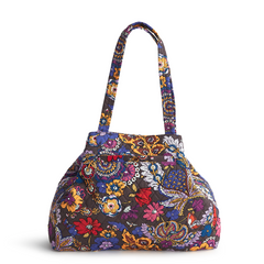 Hathaway Tote - Cotton Gabardine Fabric - Vera Bradley New Day Colorful Bouquet Pattern.